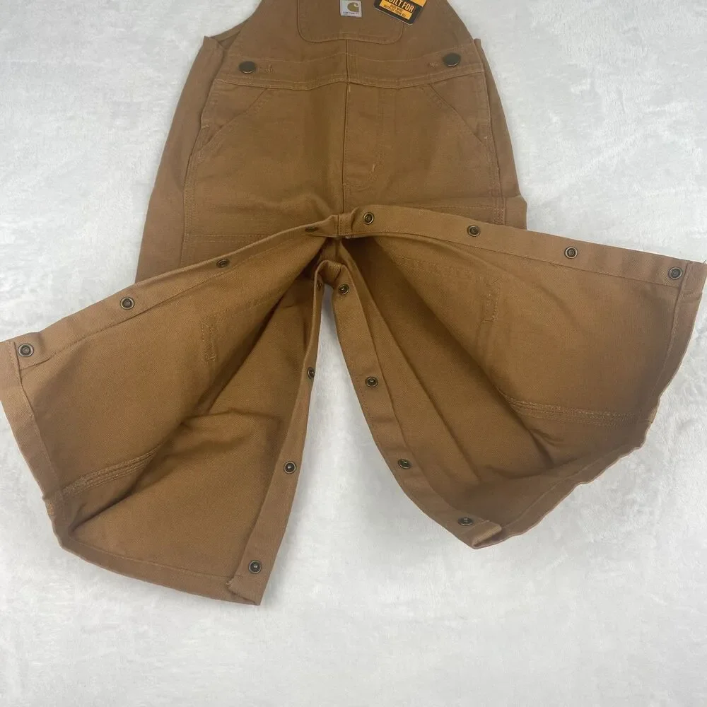 Carhartt Overalls Boys 18 Months Brown Duck Canvas Bib Pants Workwear